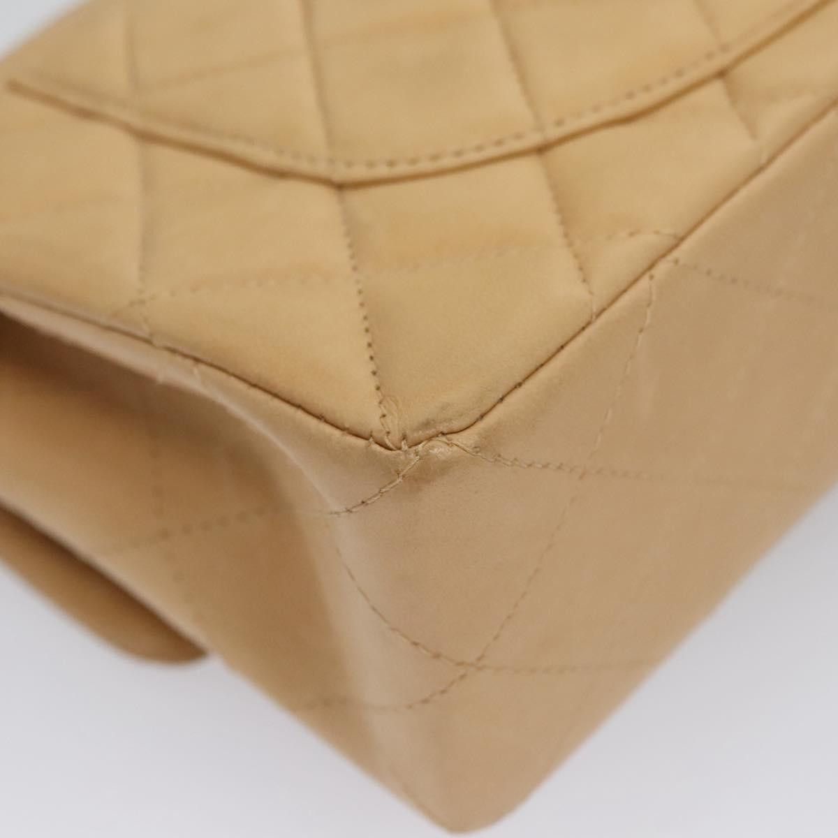 Chanel Double Flap Beige Leather Shoulder Bag (Pre-Owned) Size ONE SIZE - 13 Thumbnail