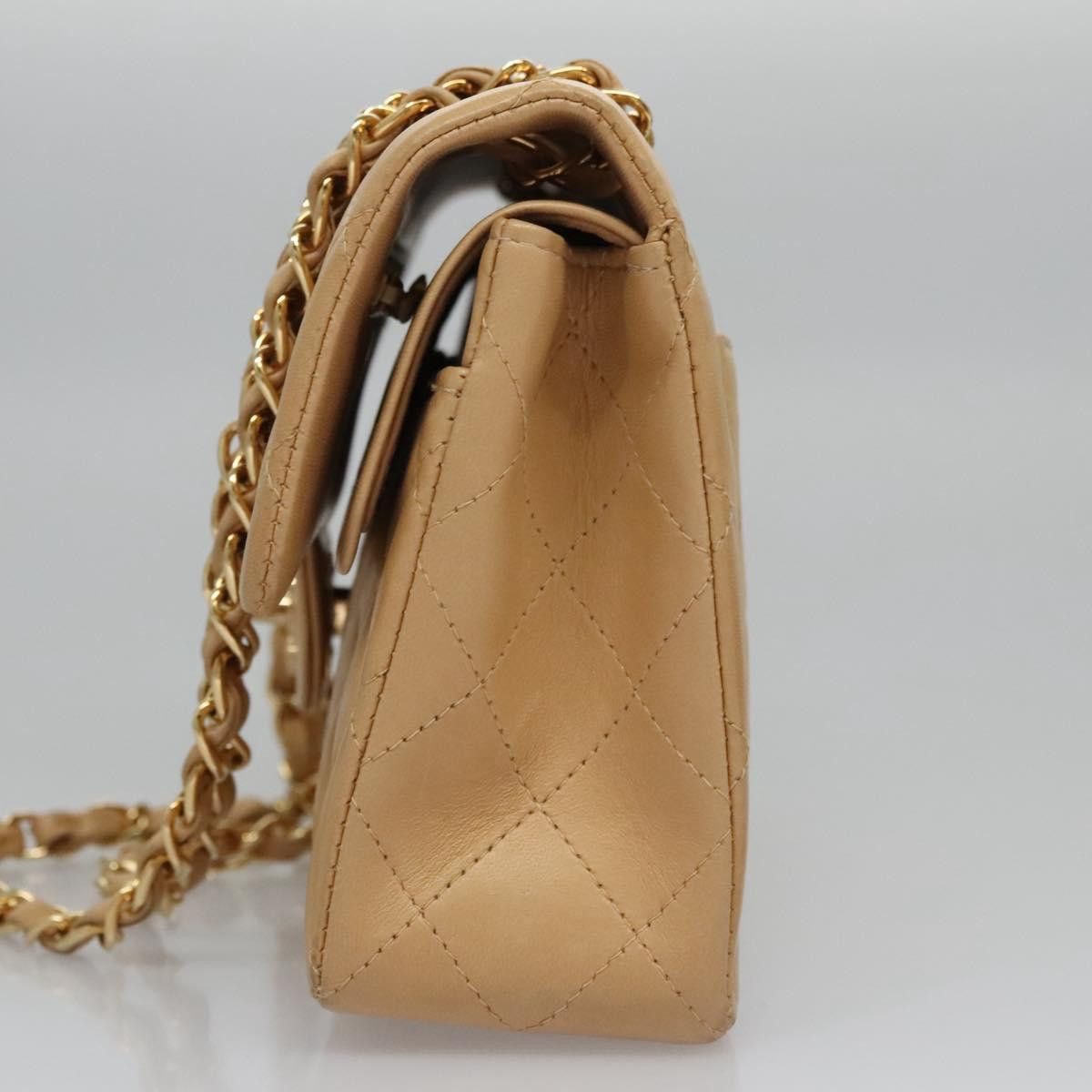 Chanel Double Flap Beige Leather Shoulder Bag (Pre-Owned) Size ONE SIZE - 3 Thumbnail