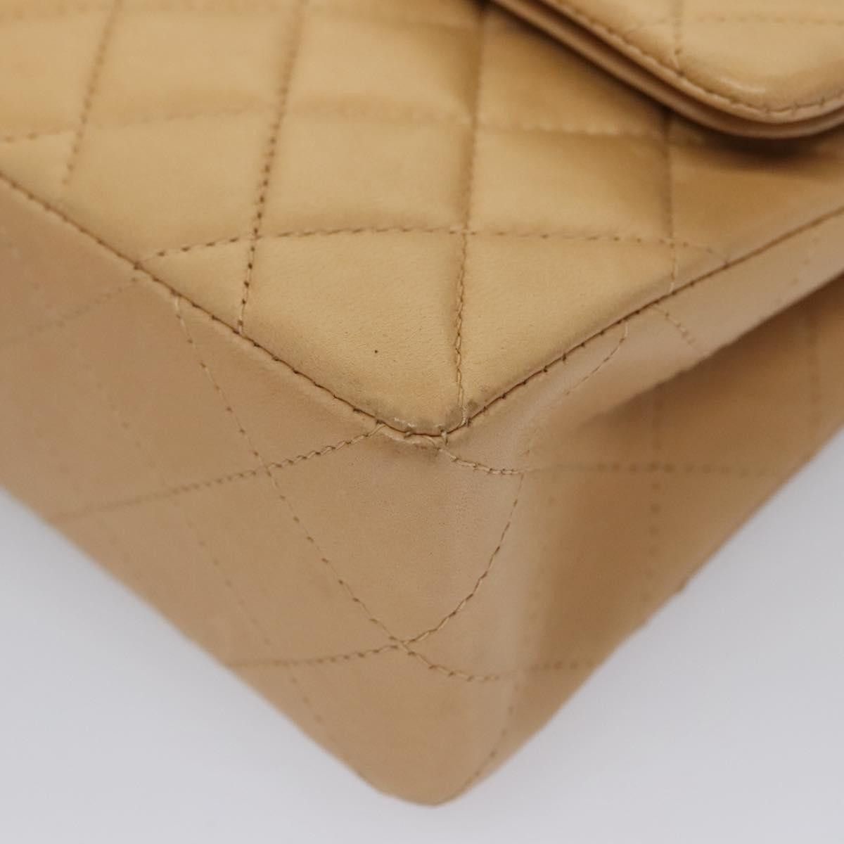 Chanel Double Flap Beige Leather Shoulder Bag (Pre-Owned) Size ONE SIZE - 12 Thumbnail