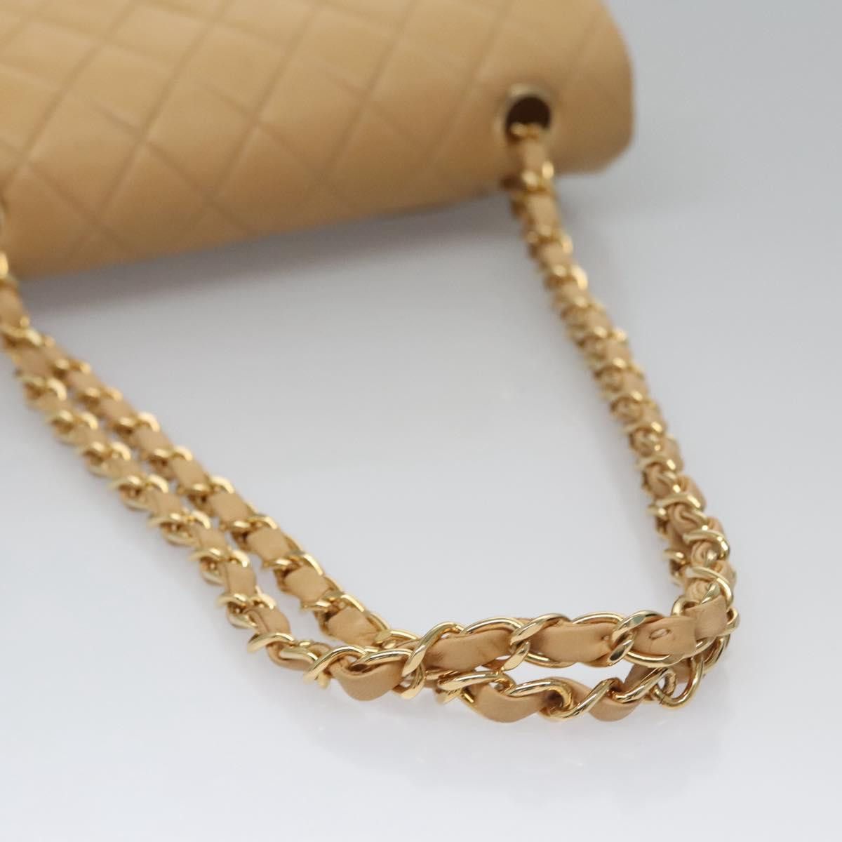 Chanel Double Flap Beige Leather Shoulder Bag (Pre-Owned) Size ONE SIZE - 7 Thumbnail