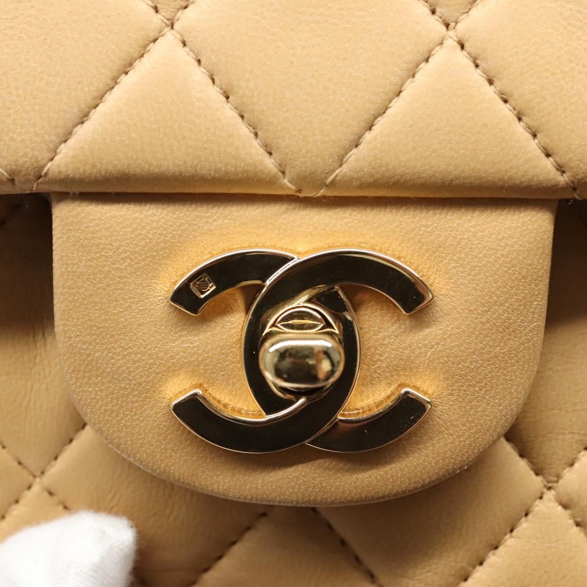 Chanel Double Flap Beige Leather Shoulder Bag (Pre-Owned) Size ONE SIZE - 15 Thumbnail