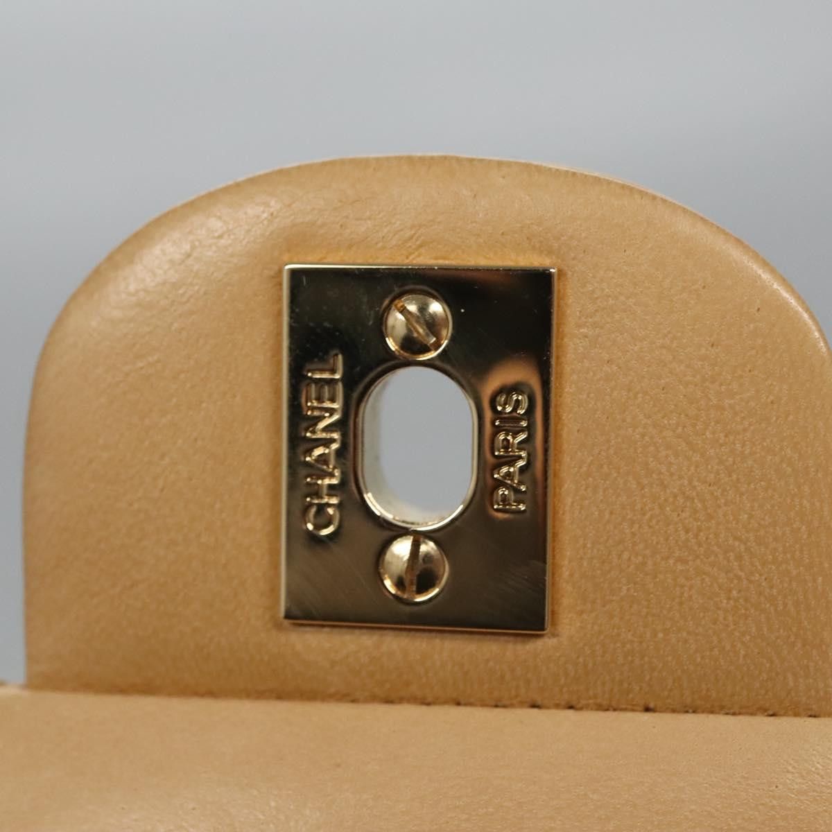 Chanel Double Flap Beige Leather Shoulder Bag (Pre-Owned) Size ONE SIZE - 18 Thumbnail