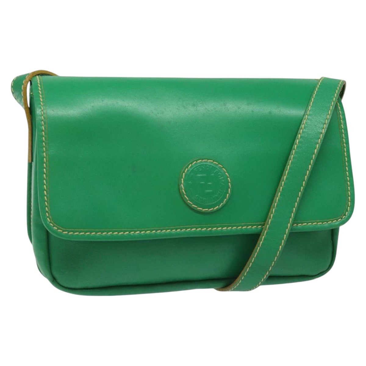 Fendi Ff Green Leather Shoulder Bag (Pre-Owned) Size ONE SIZE - 15 Thumbnail