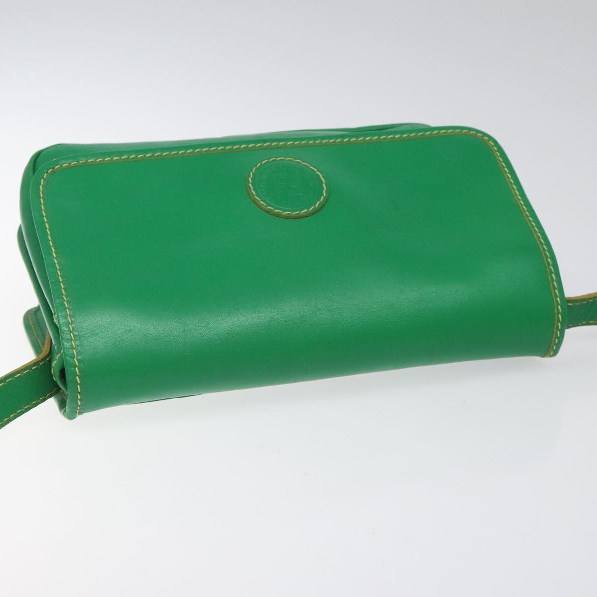 Fendi Ff Green Leather Shoulder Bag (Pre-Owned) Size ONE SIZE - 16 Thumbnail