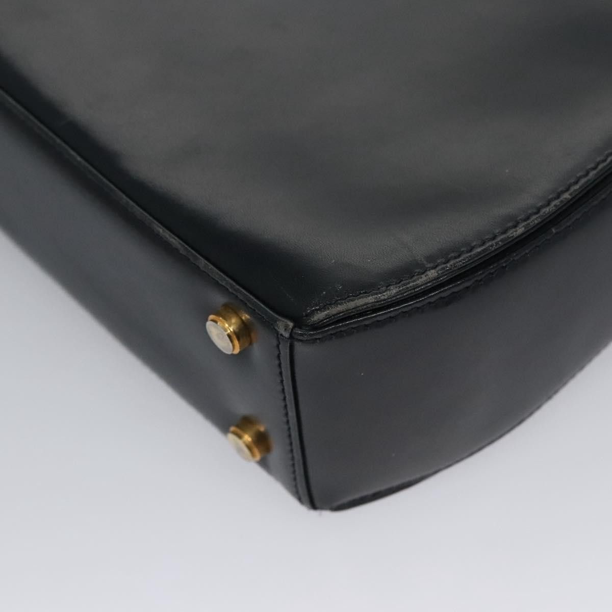 Salvatore Ferragamo Gancini Black Leather Handbag (Pre-Owned) Size ONE SIZE - 10 Thumbnail
