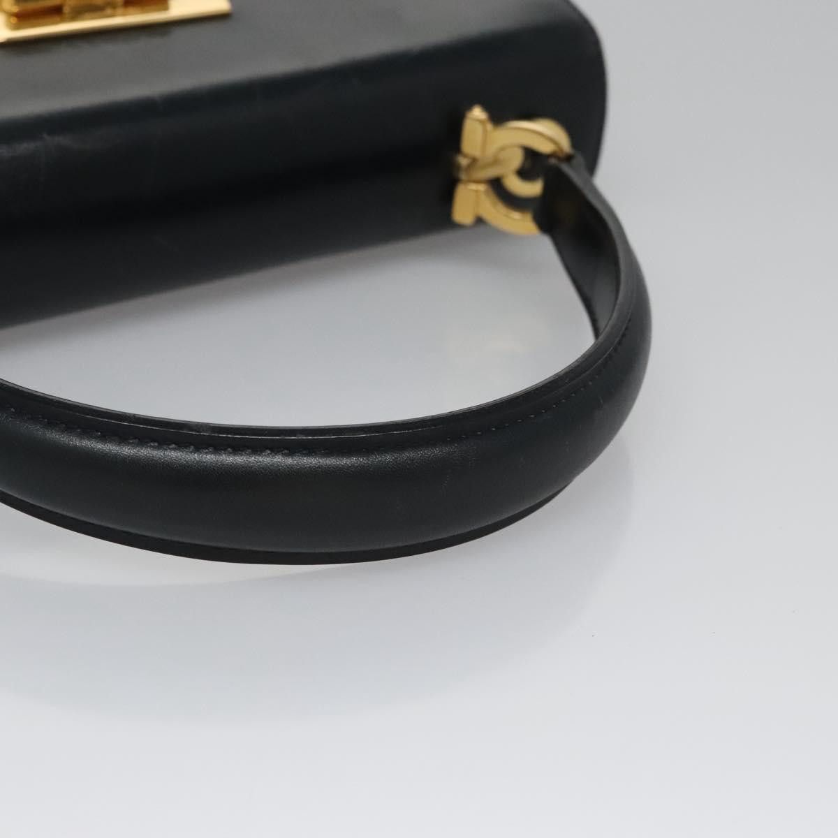 Salvatore Ferragamo Gancini Black Leather Handbag (Pre-Owned) Size ONE SIZE - 5 Thumbnail