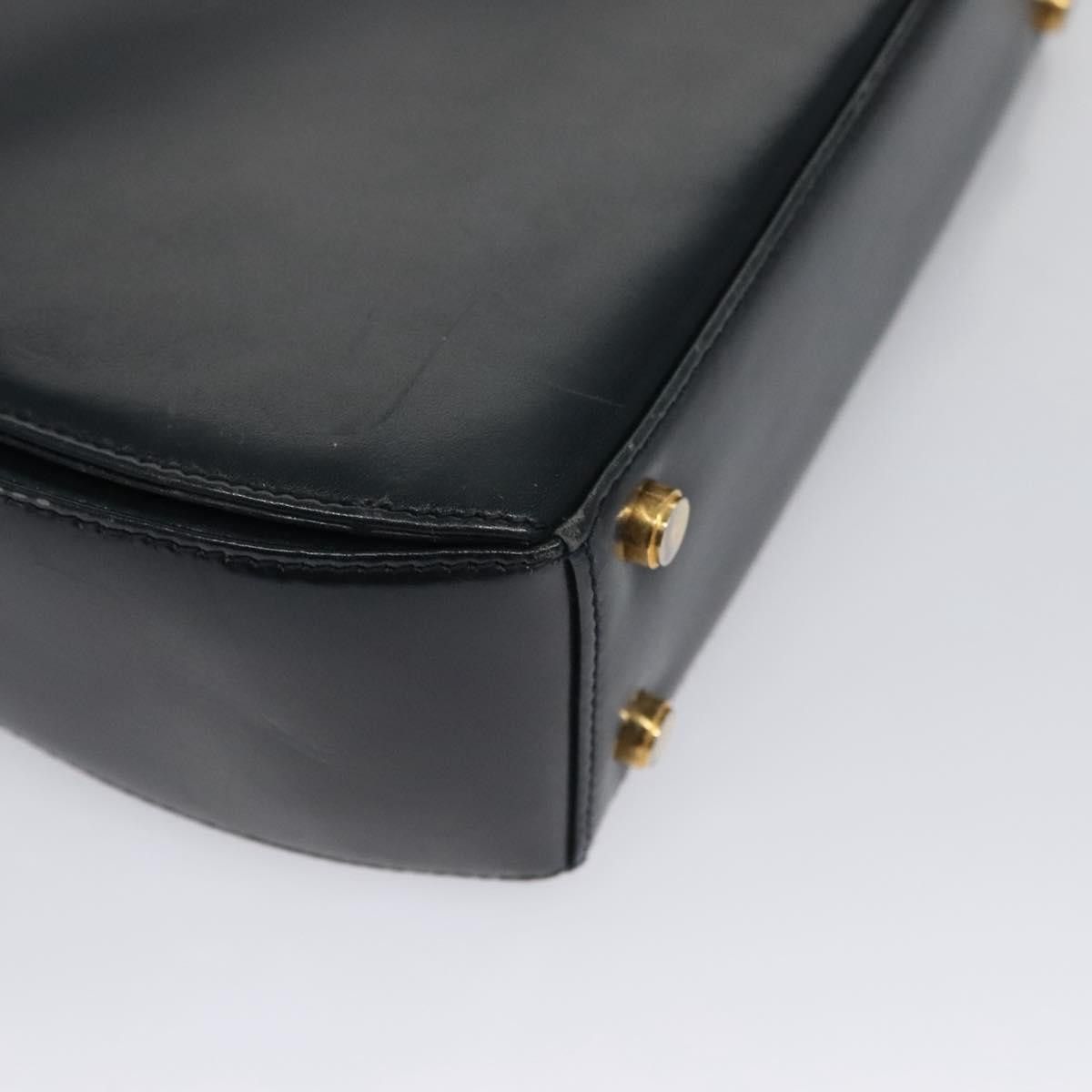 Salvatore Ferragamo Gancini Black Leather Handbag (Pre-Owned) Size ONE SIZE - 9 Thumbnail