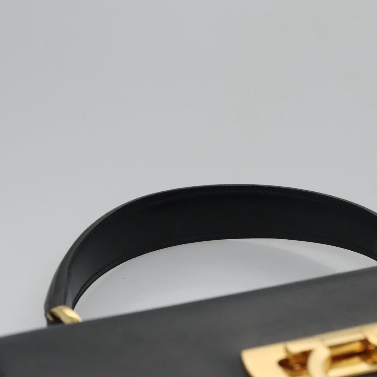 Salvatore Ferragamo Gancini Black Leather Handbag (Pre-Owned) Size ONE SIZE - 6 Thumbnail
