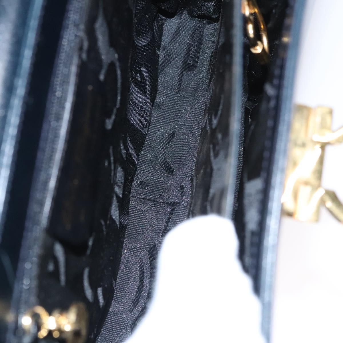 Salvatore Ferragamo Gancini Black Leather Handbag (Pre-Owned) Size ONE SIZE - 13 Thumbnail