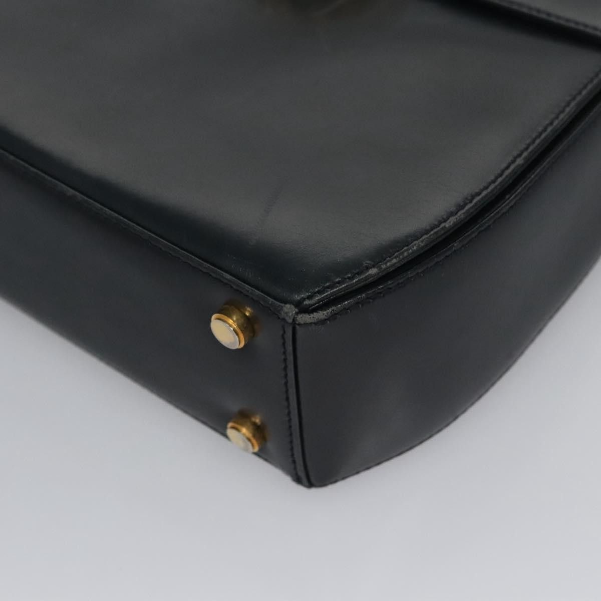 Salvatore Ferragamo Gancini Black Leather Handbag (Pre-Owned) Size ONE SIZE - 8 Thumbnail
