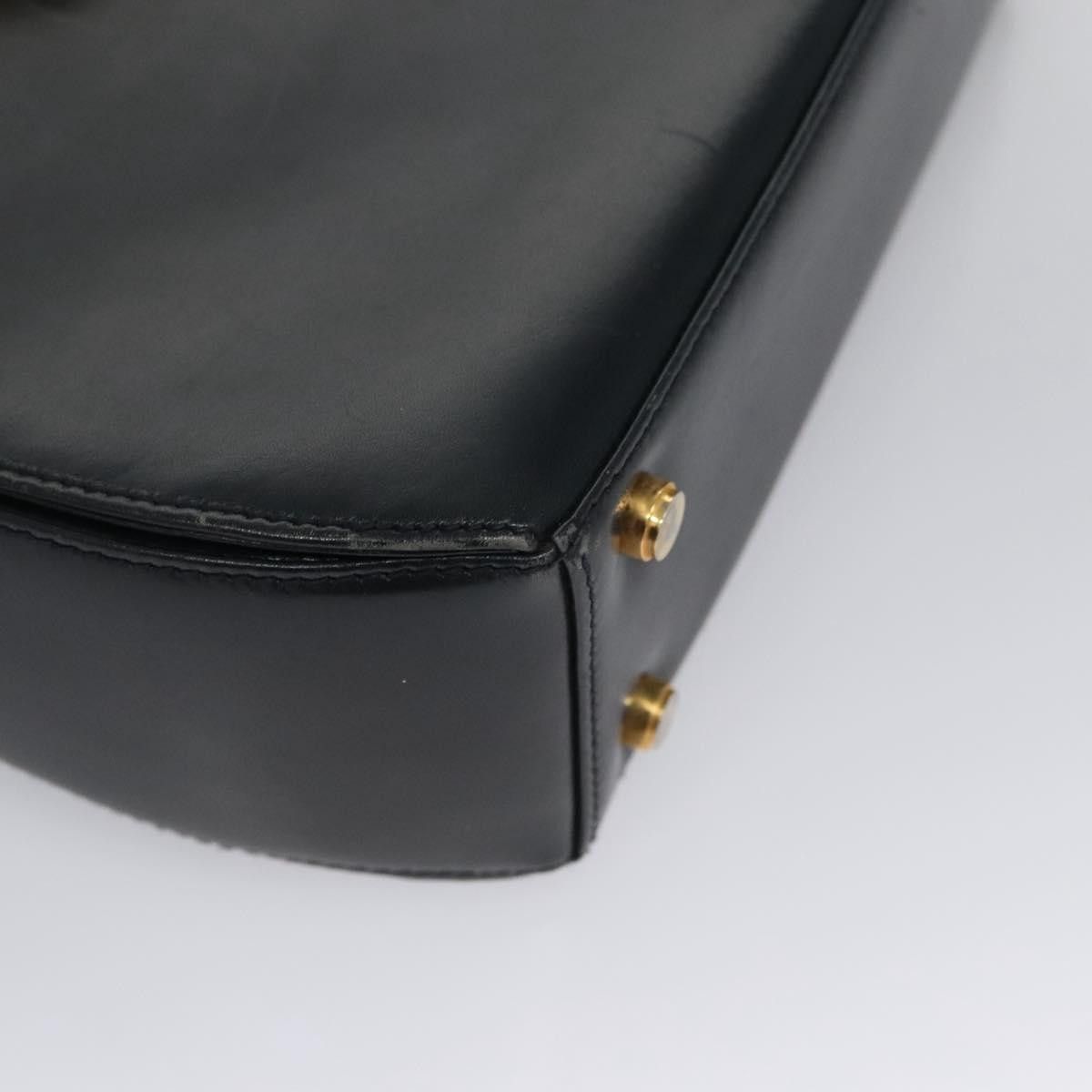 Salvatore Ferragamo Gancini Black Leather Handbag (Pre-Owned) Size ONE SIZE - 7 Thumbnail