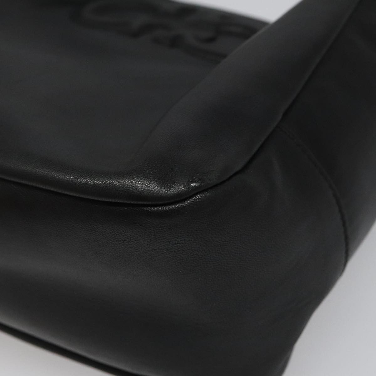 Salvatore Ferragamo Gancini Black Leather Shoulder Bag (Pre-Owned) Size ONE SIZE - 7 Thumbnail