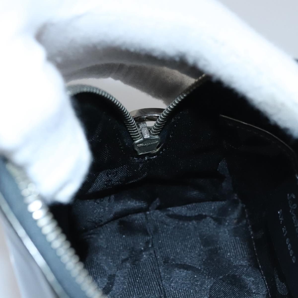 Salvatore Ferragamo Gancini Black Patent Leather Handbag (Pre-Owned) Size ONE SIZE - 17 Thumbnail