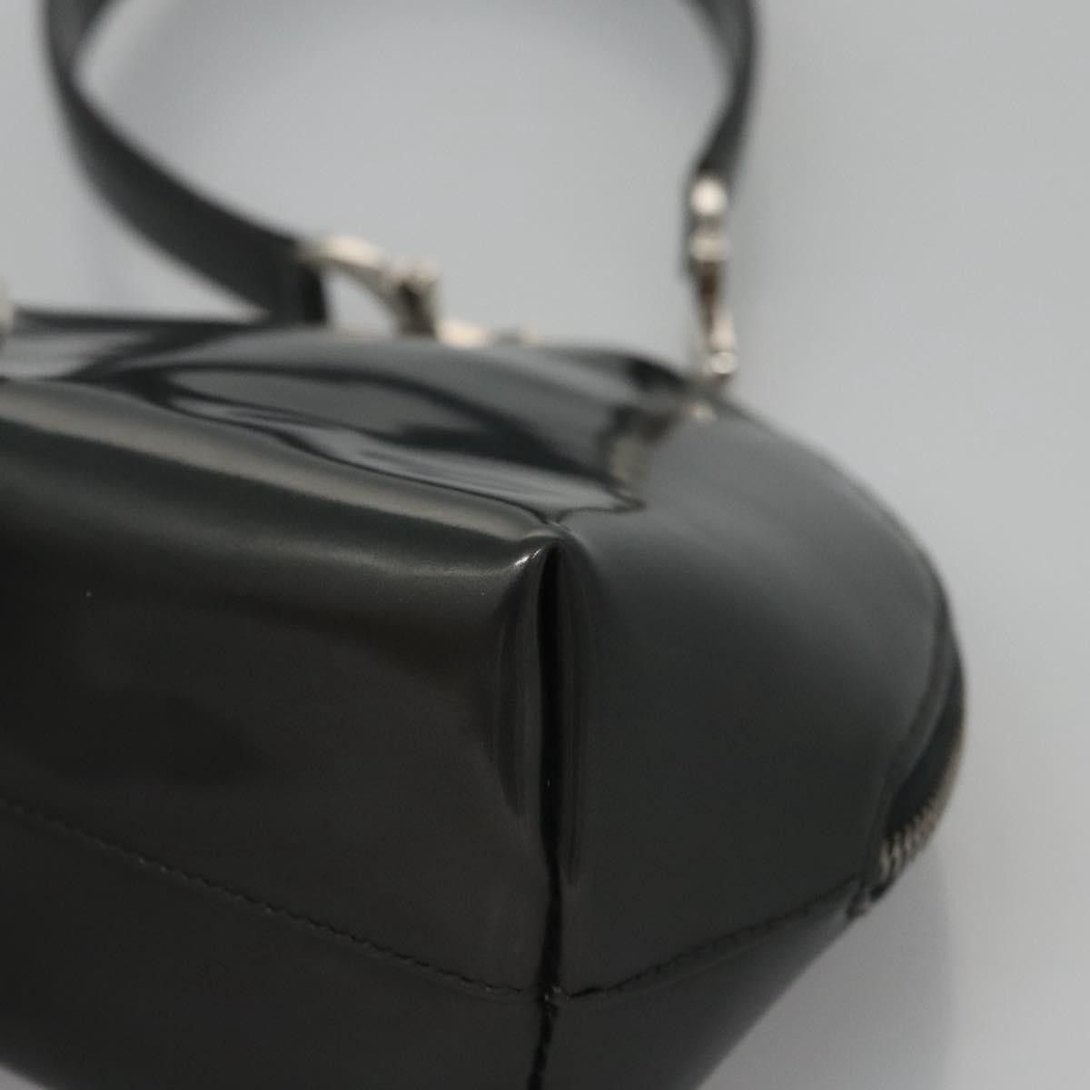 Salvatore Ferragamo Gancini Black Patent Leather Handbag (Pre-Owned) Size ONE SIZE - 10 Thumbnail