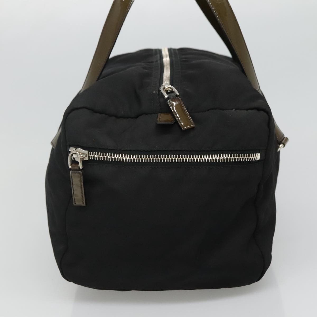 Prada Boston Black Synthetic Handbag (Pre-Owned) Size ONE SIZE - 3 Thumbnail