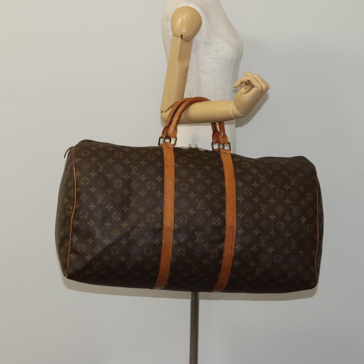 Louis Vuitton Keepall 60 Brown Canvas Travel Bag (Pre-Owned) Size ONE SIZE - 15 Thumbnail