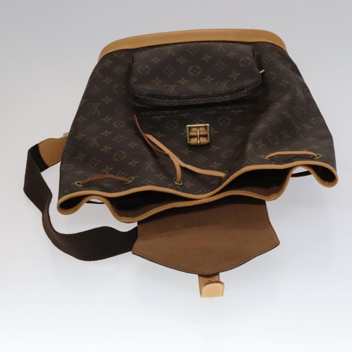 Louis Vuitton Montsouris Gm Brown Canvas Backpack Bag (Pre-Owned) Size ONE SIZE - 14 Thumbnail