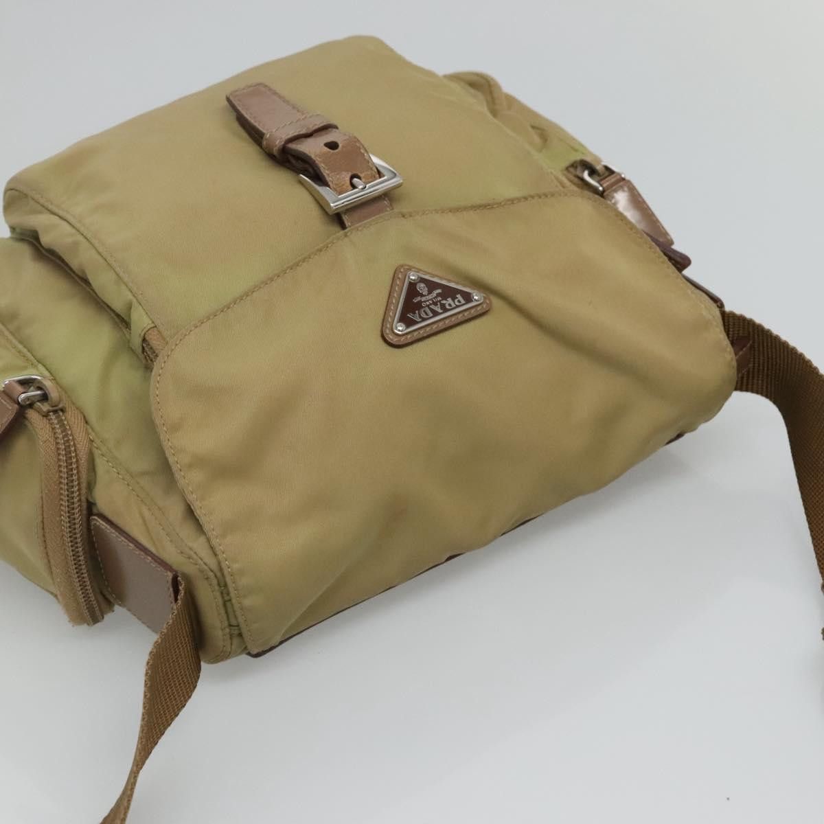 Prada Tessuto Beige Synthetic Shoulder Bag (Pre-Owned) Size ONE SIZE - 16 Thumbnail