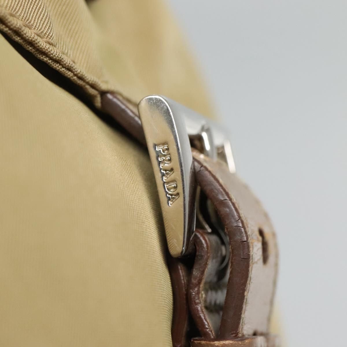 Prada Tessuto Beige Synthetic Shoulder Bag (Pre-Owned) Size ONE SIZE - 12 Thumbnail