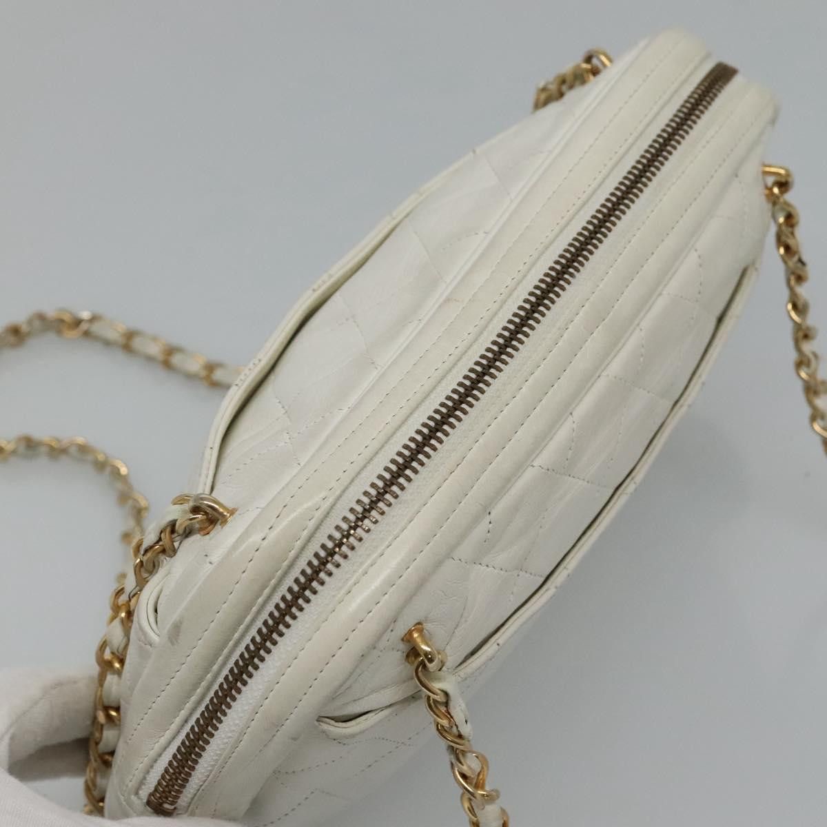 Chanel Camera White Leather Shoulder Bag (Pre-Owned) Size ONE SIZE - 5 Thumbnail