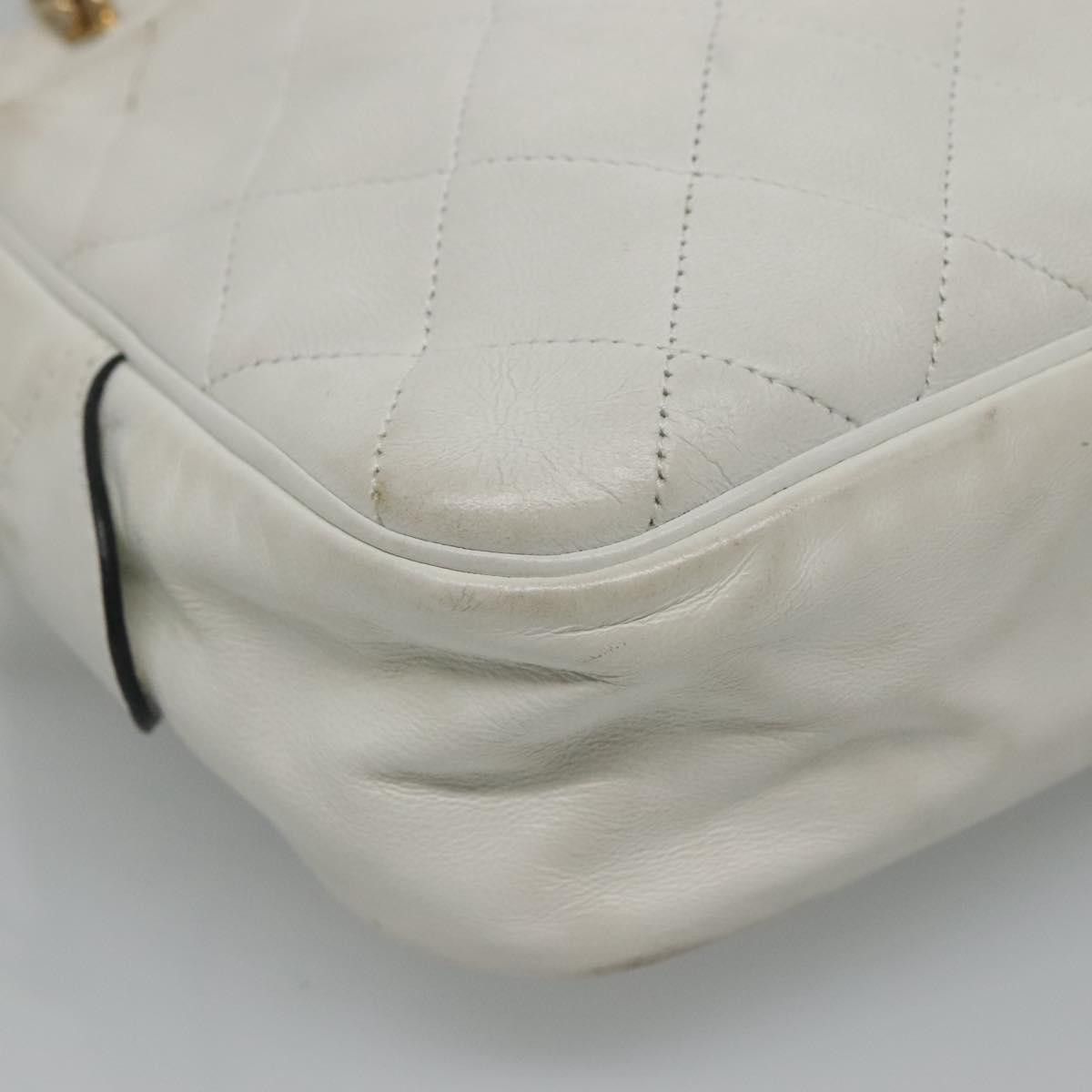 Chanel Camera White Leather Shoulder Bag (Pre-Owned) Size ONE SIZE - 7 Thumbnail