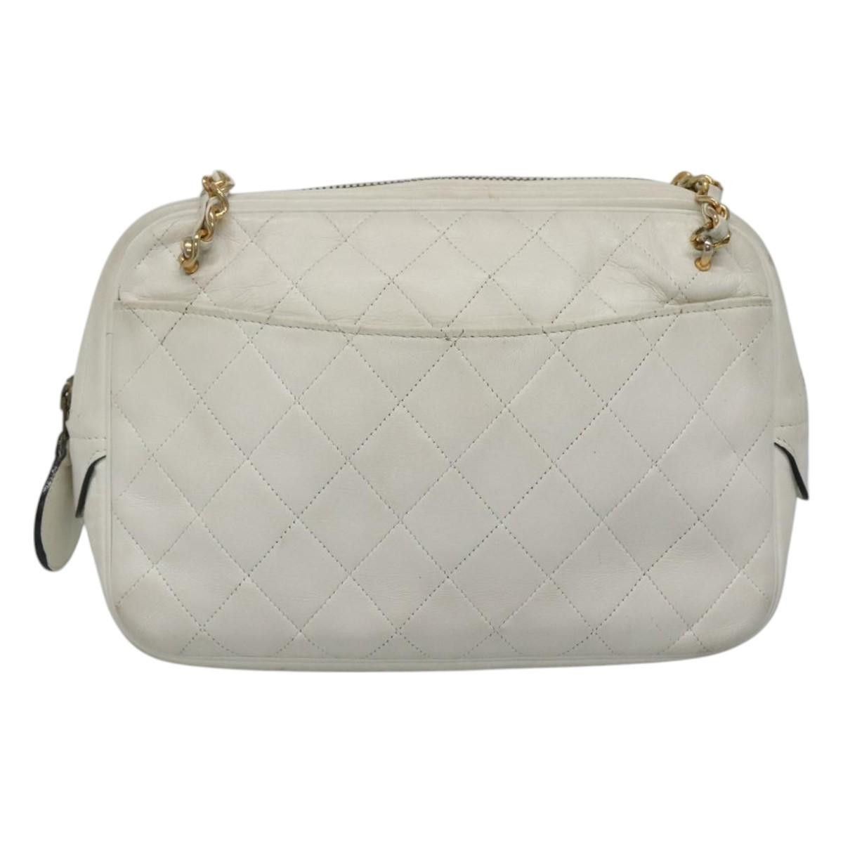 Chanel Camera White Leather Shoulder Bag (Pre-Owned) Size ONE SIZE - 19 Thumbnail