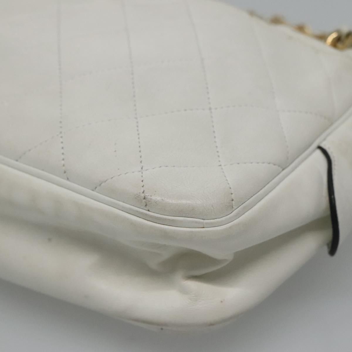 Chanel Camera White Leather Shoulder Bag (Pre-Owned) Size ONE SIZE - 6 Thumbnail