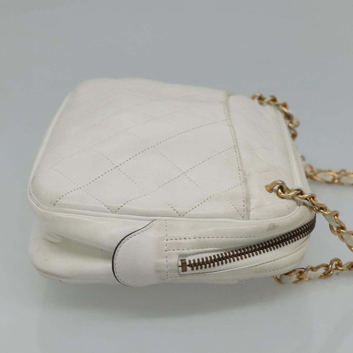 Chanel Camera White Leather Shoulder Bag (Pre-Owned) Size ONE SIZE - 3 Thumbnail