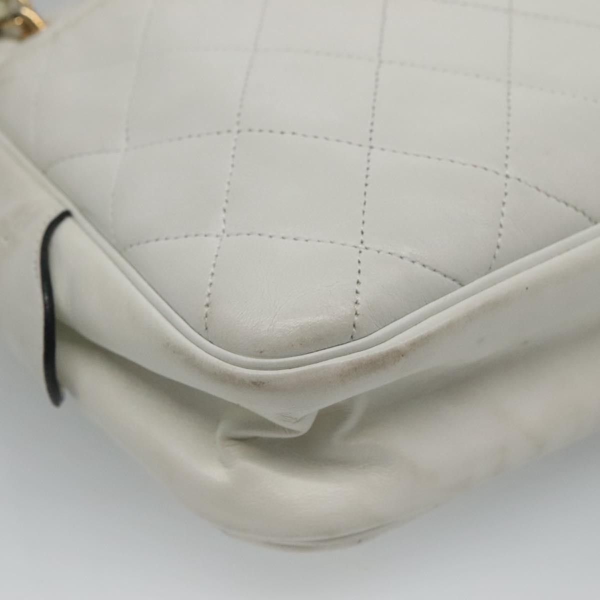 Chanel Camera White Leather Shoulder Bag (Pre-Owned) Size ONE SIZE - 9 Thumbnail