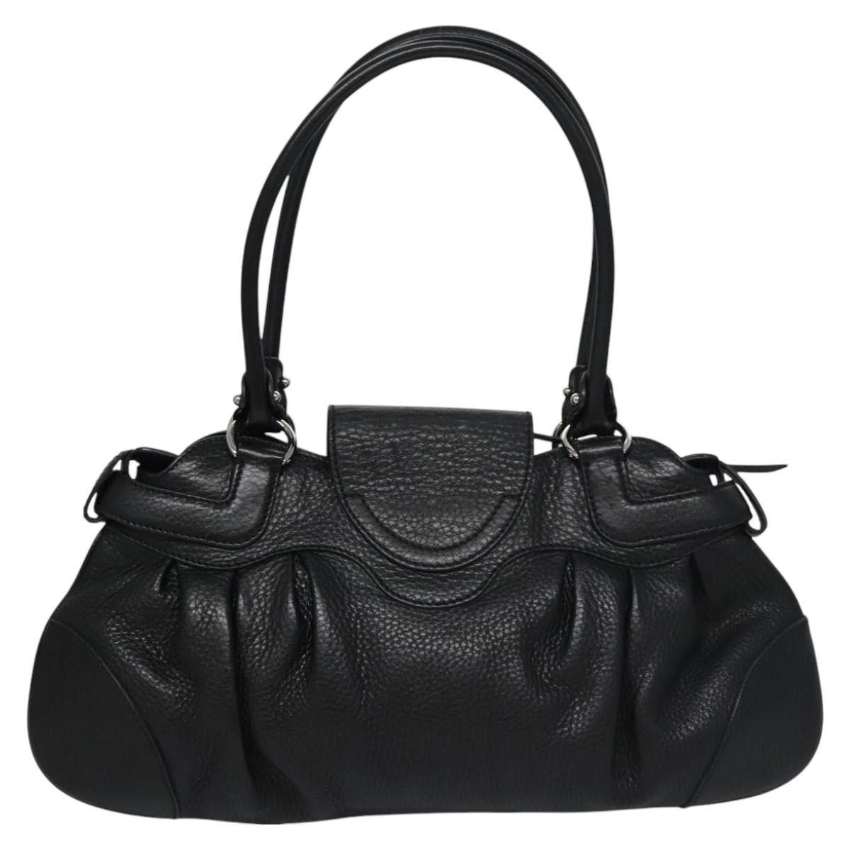 Salvatore Ferragamo Gancini Black Leather Shoulder Bag (Pre-Owned) Size ONE SIZE - 2 Thumbnail