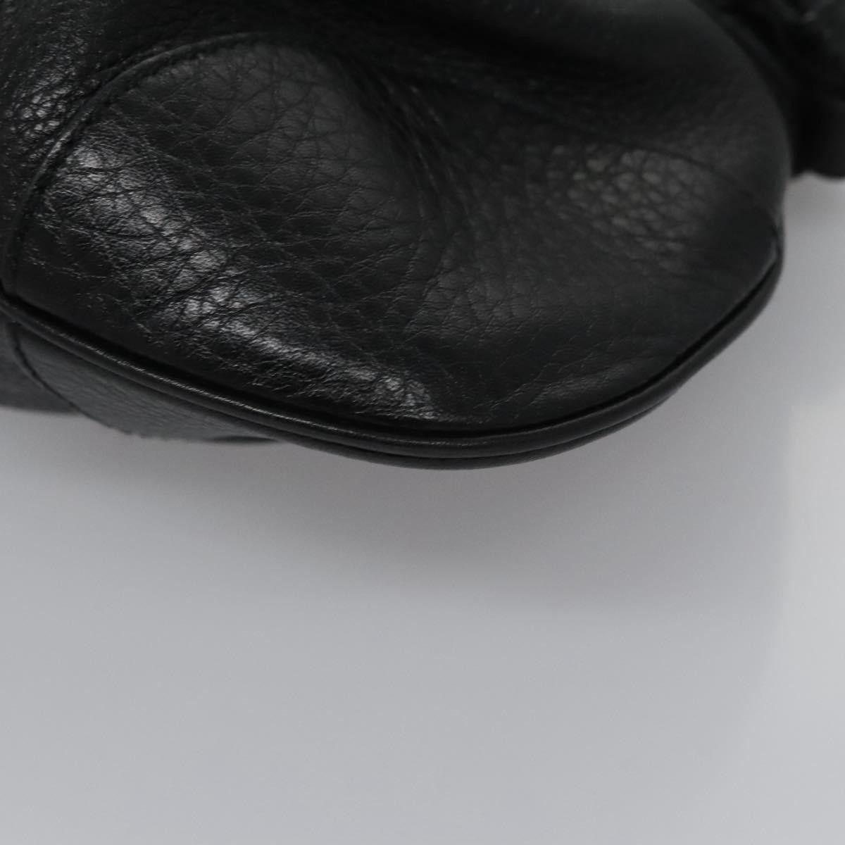 Salvatore Ferragamo Gancini Black Leather Shoulder Bag (Pre-Owned) Size ONE SIZE - 8 Thumbnail