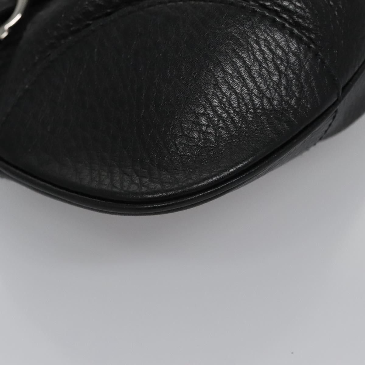 Salvatore Ferragamo Gancini Black Leather Shoulder Bag (Pre-Owned) Size ONE SIZE - 7 Thumbnail