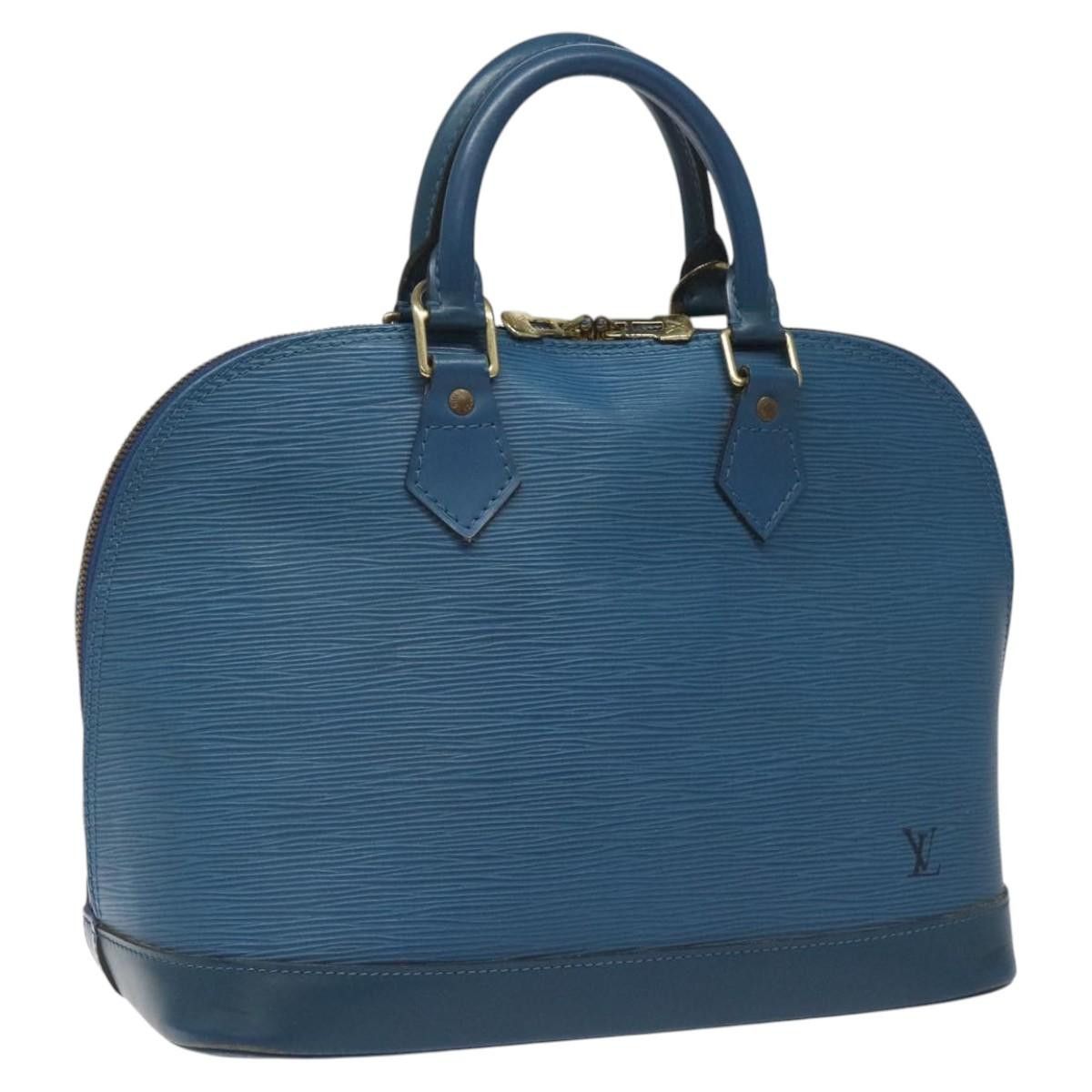Louis Vuitton Alma Blue Leather Handbag (Pre-Owned) Size ONE SIZE - 18 Thumbnail