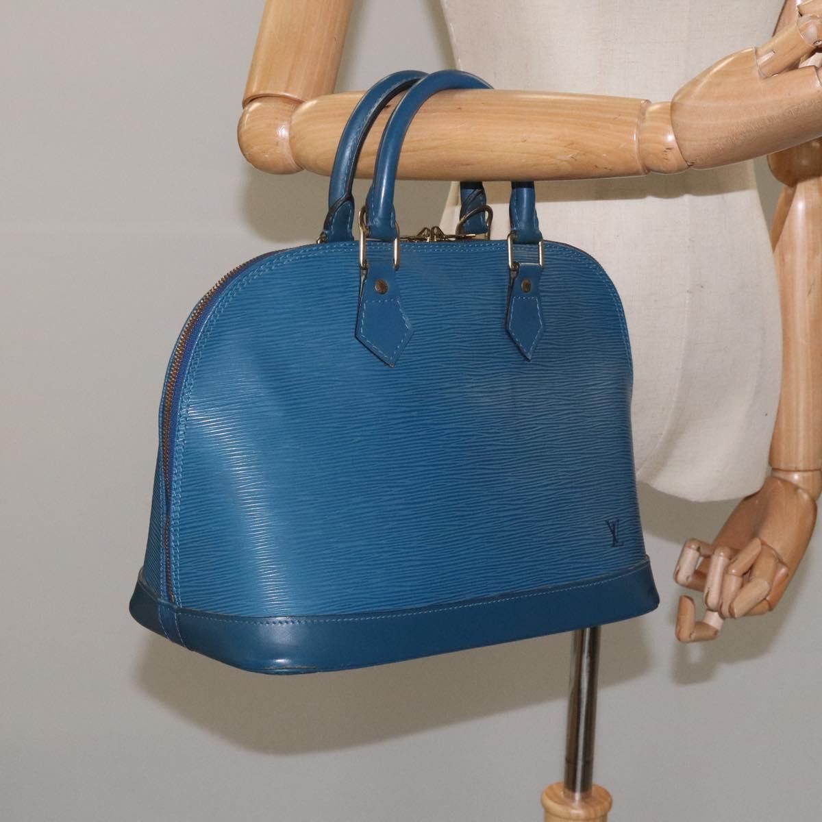 Louis Vuitton Alma Blue Leather Handbag (Pre-Owned) Size ONE SIZE - 17 Thumbnail