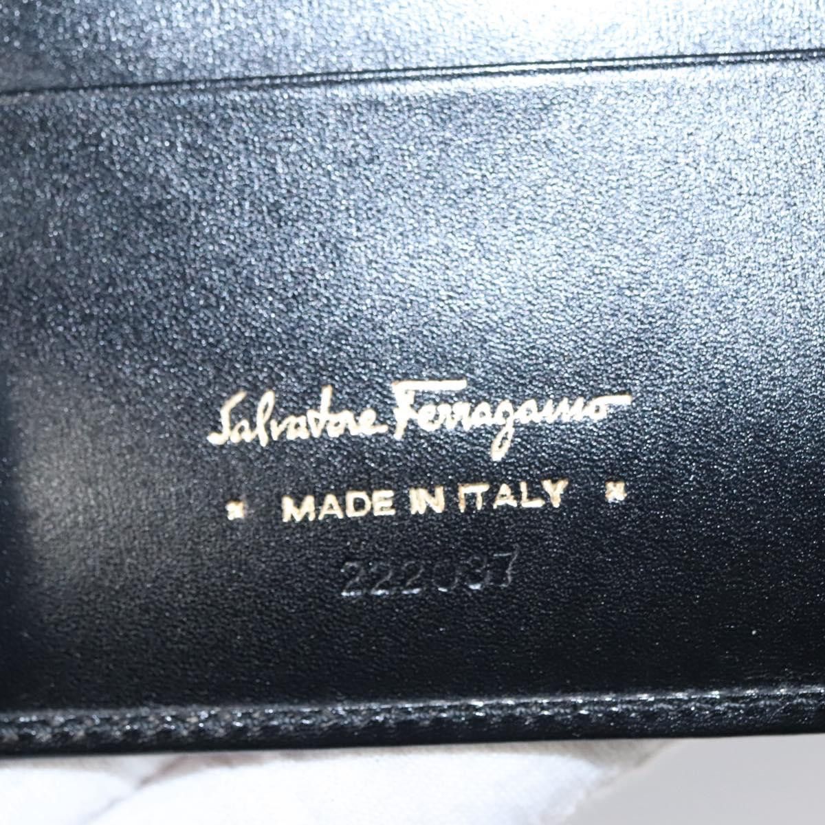 Salvatore Ferragamo Gancini Black Leather Wallet (Pre-Owned) Size ONE SIZE - 15 Thumbnail