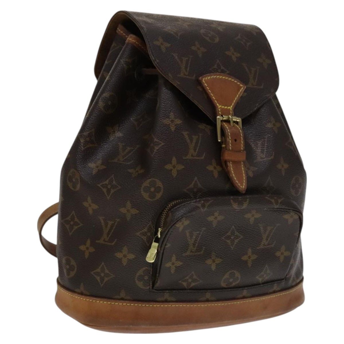 Louis Vuitton Montsouris Mm Brown Canvas Backpack Bag (Pre-Owned) Size ONE SIZE - 17 Thumbnail
