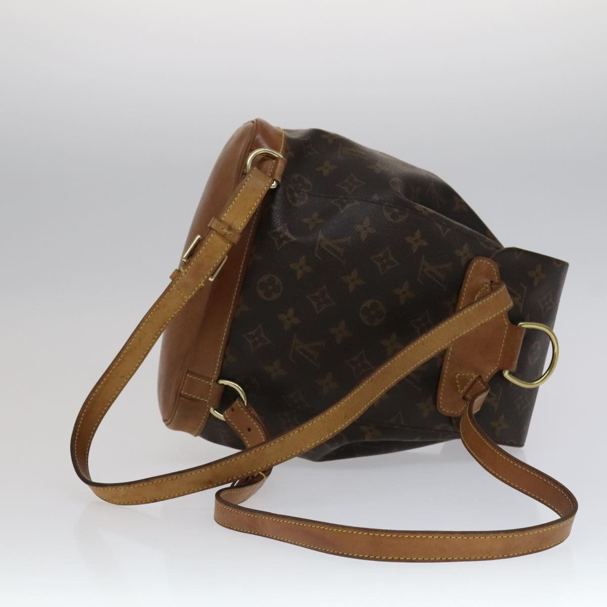 Louis Vuitton Montsouris Mm Brown Canvas Backpack Bag (Pre-Owned) Size ONE SIZE - 5 Thumbnail
