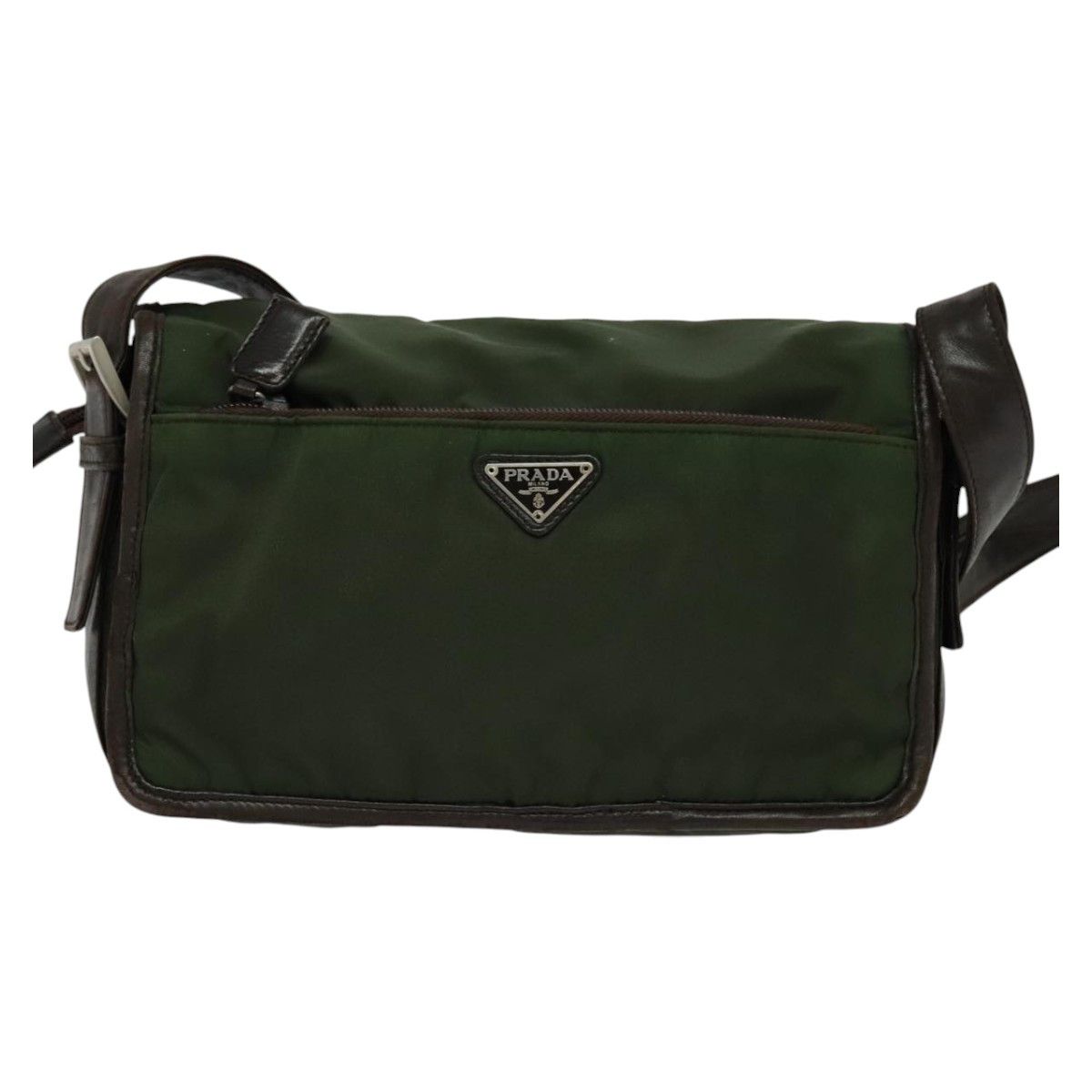 Prada Tessuto Green Synthetic Shoulder Bag (Pre-Owned) Size ONE SIZE - 2 Thumbnail