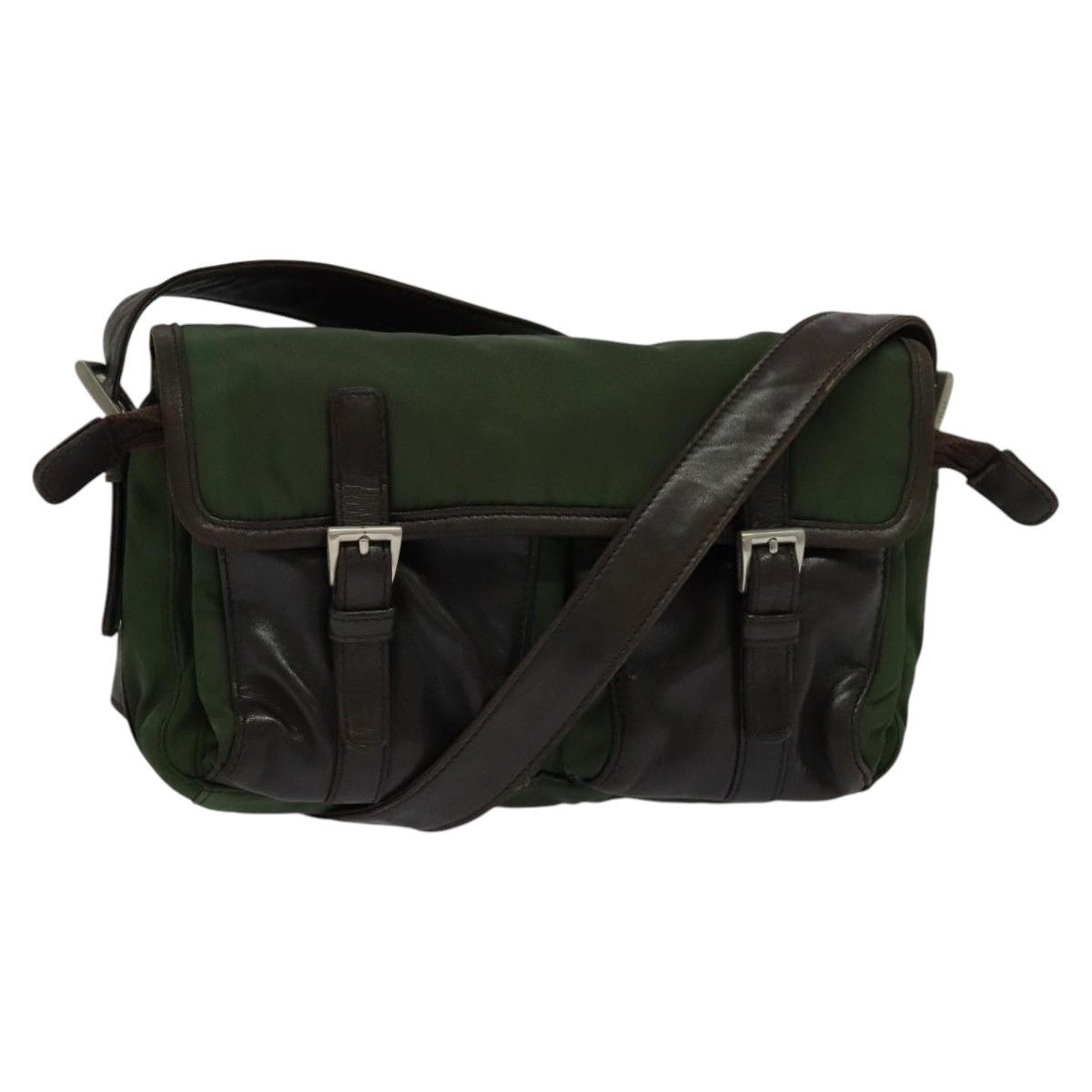 Prada Tessuto Green Synthetic Shoulder Bag (Pre-Owned) Size ONE SIZE - 19 Thumbnail