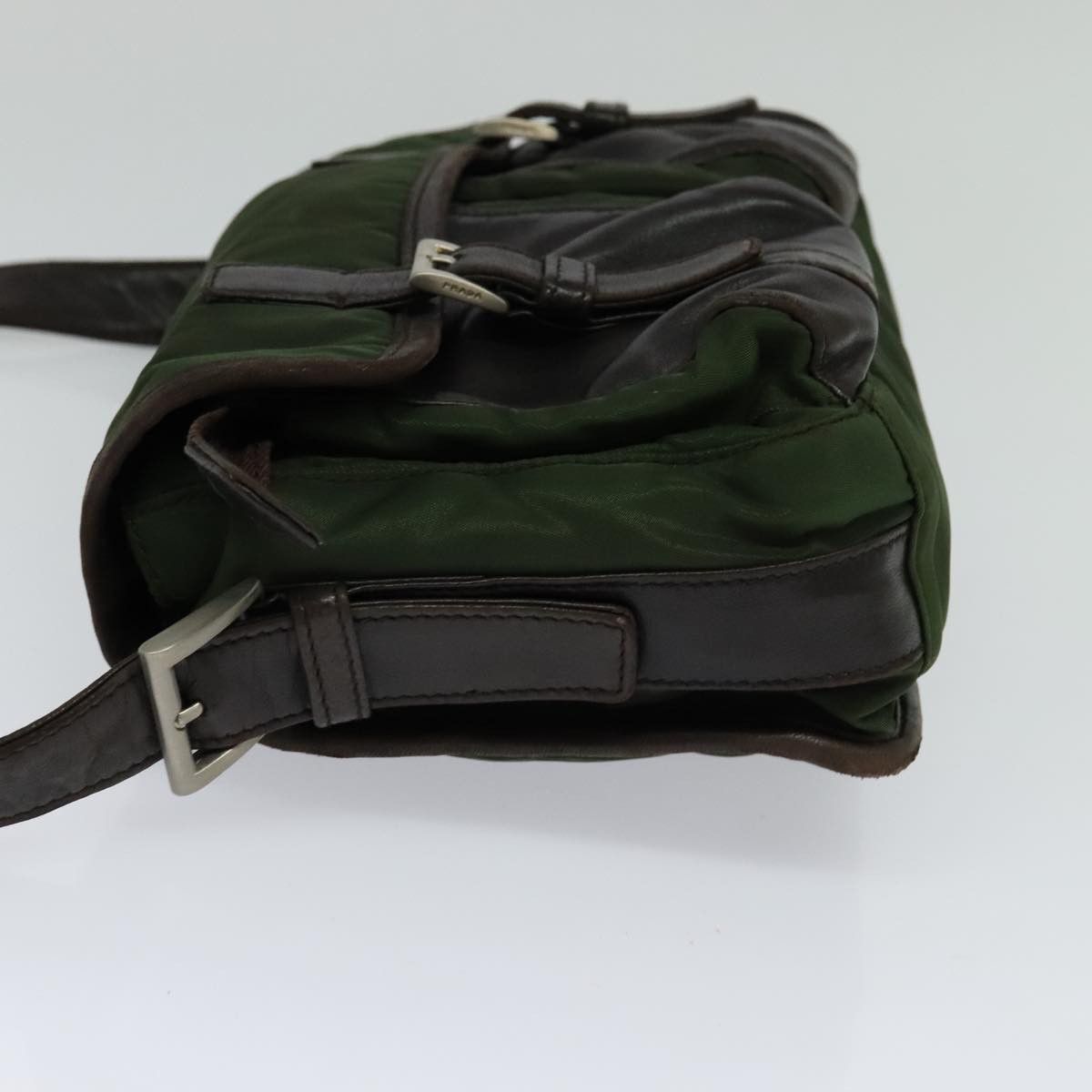 Prada Tessuto Green Synthetic Shoulder Bag (Pre-Owned) Size ONE SIZE - 4 Thumbnail