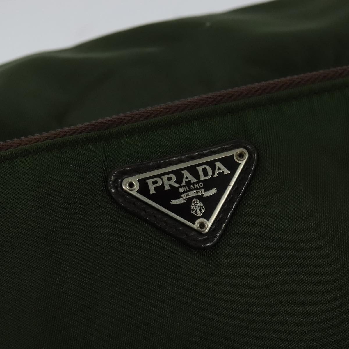 Prada Tessuto Green Synthetic Shoulder Bag (Pre-Owned) Size ONE SIZE - 12 Thumbnail