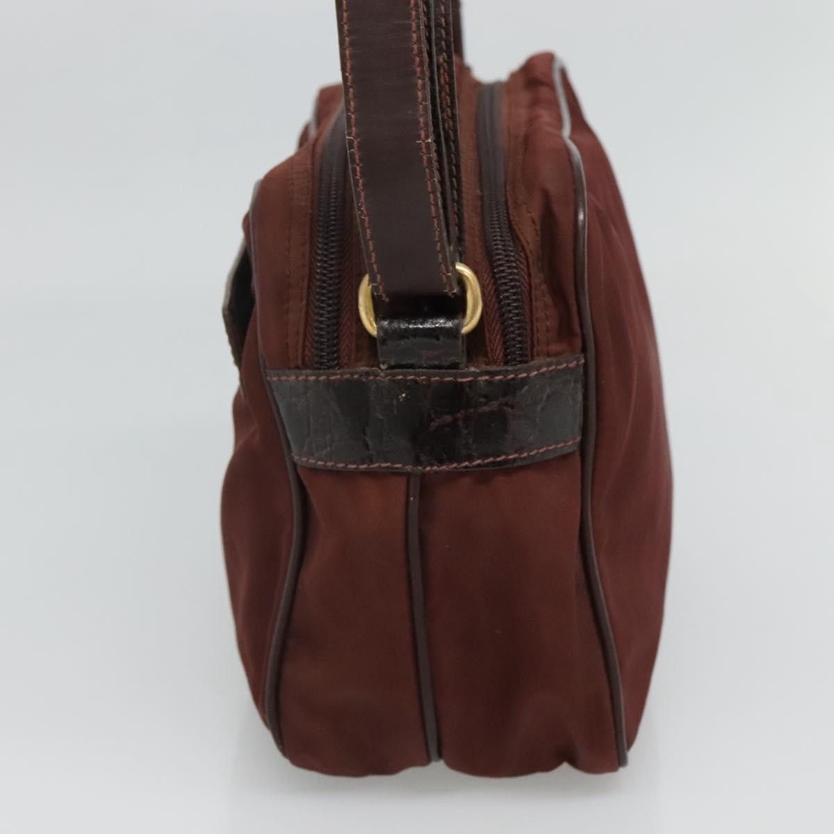 Prada Re-Nylon Burgundy Synthetic Shoulder Bag (Pre-Owned) Size ONE SIZE - 4 Thumbnail