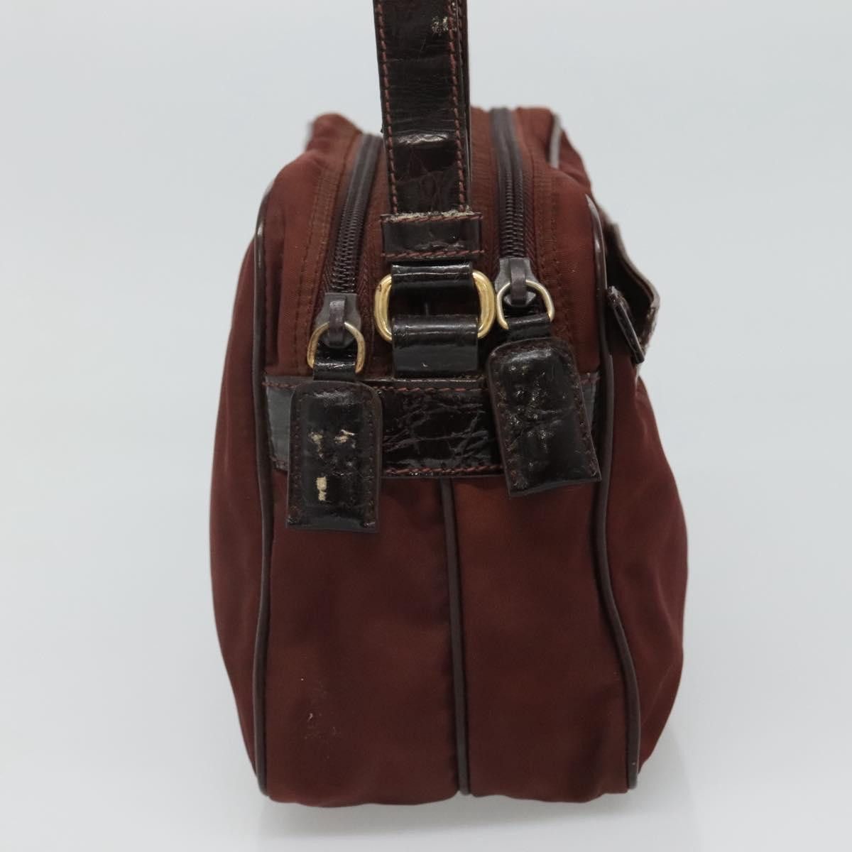 Prada Re-Nylon Burgundy Synthetic Shoulder Bag (Pre-Owned) Size ONE SIZE - 3 Thumbnail