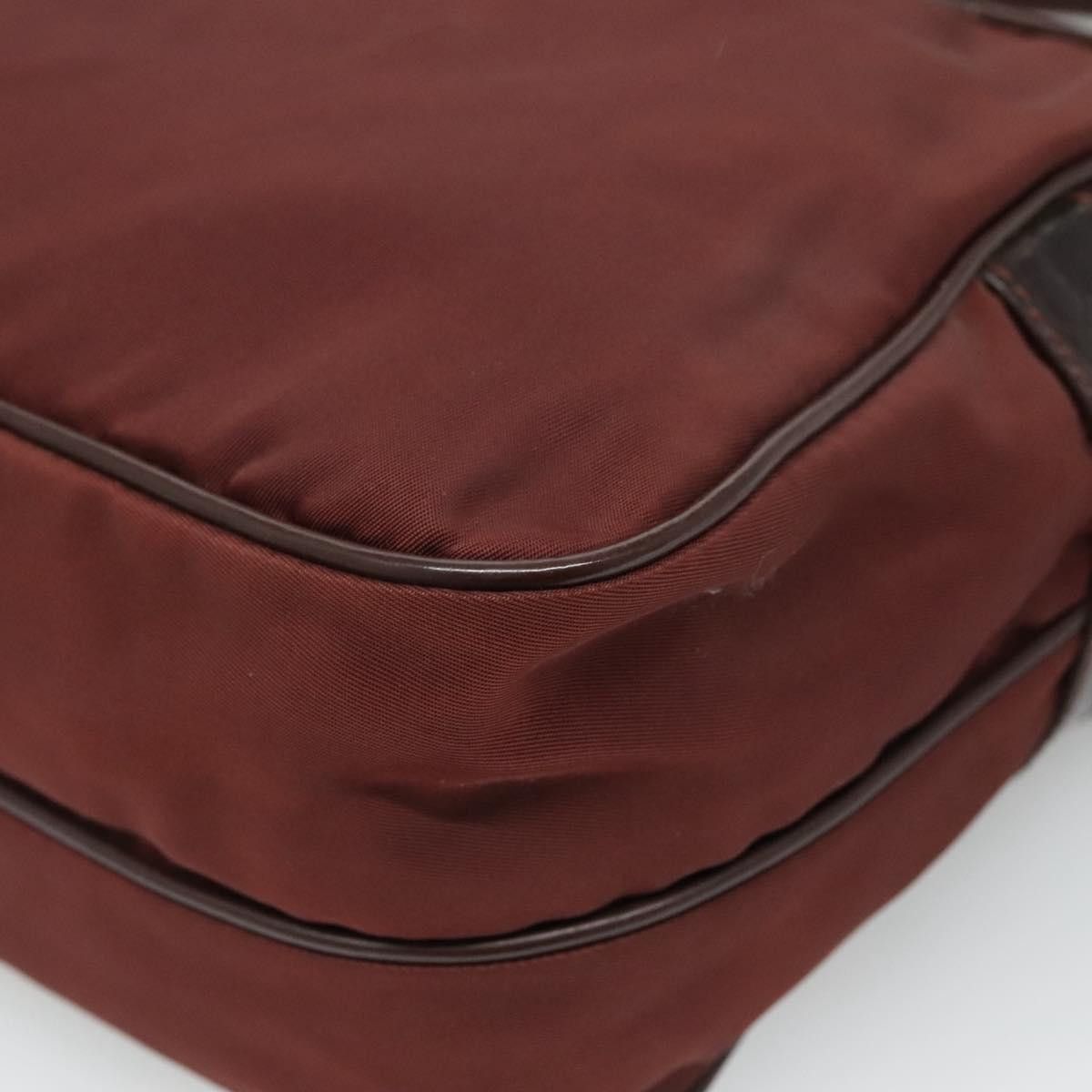 Prada Re-Nylon Burgundy Synthetic Shoulder Bag (Pre-Owned) Size ONE SIZE - 10 Thumbnail