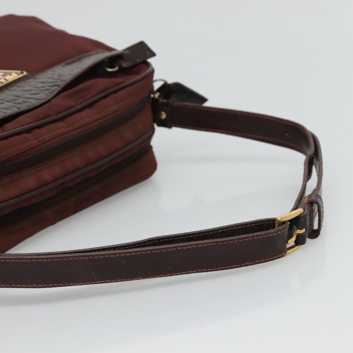 Prada Re-Nylon Burgundy Synthetic Shoulder Bag (Pre-Owned) Size ONE SIZE - 5 Thumbnail