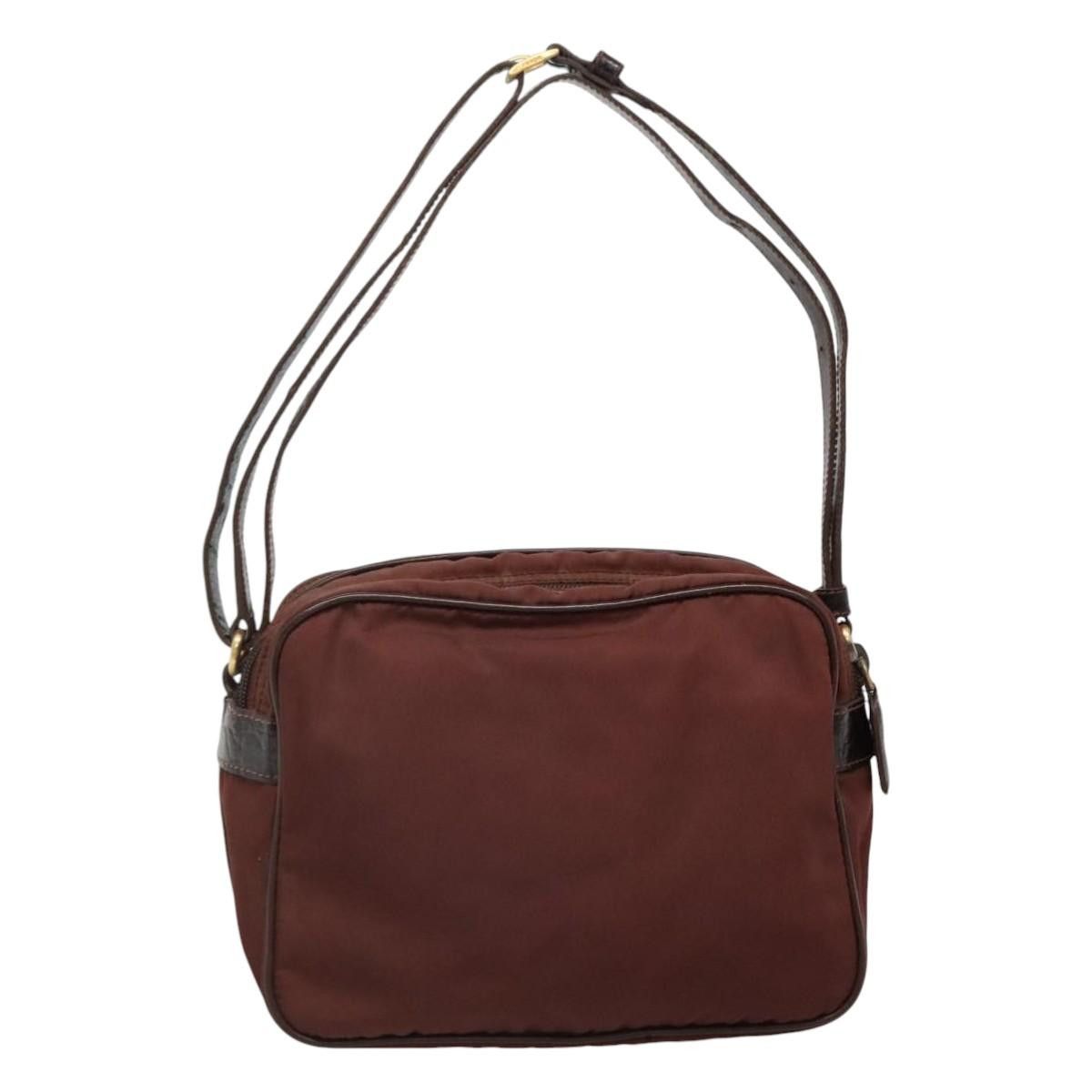 Prada Re-Nylon Burgundy Synthetic Shoulder Bag (Pre-Owned) Size ONE SIZE - 2 Thumbnail