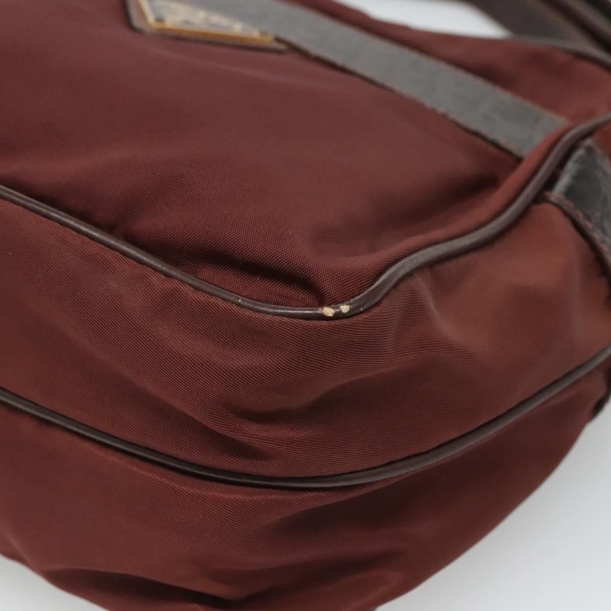 Prada Re-Nylon Burgundy Synthetic Shoulder Bag (Pre-Owned) Size ONE SIZE - 8 Thumbnail