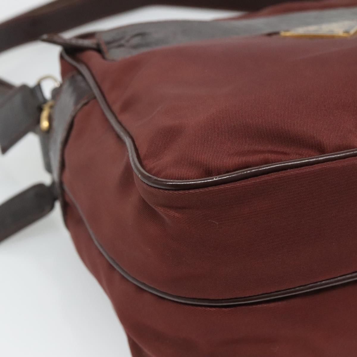Prada Re-Nylon Burgundy Synthetic Shoulder Bag (Pre-Owned) Size ONE SIZE - 9 Thumbnail