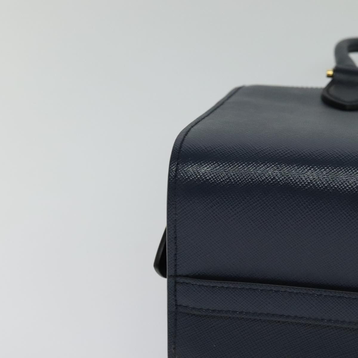 Prada Saffiano Navy Leather Handbag (Pre-Owned) Size ONE SIZE - 10 Thumbnail