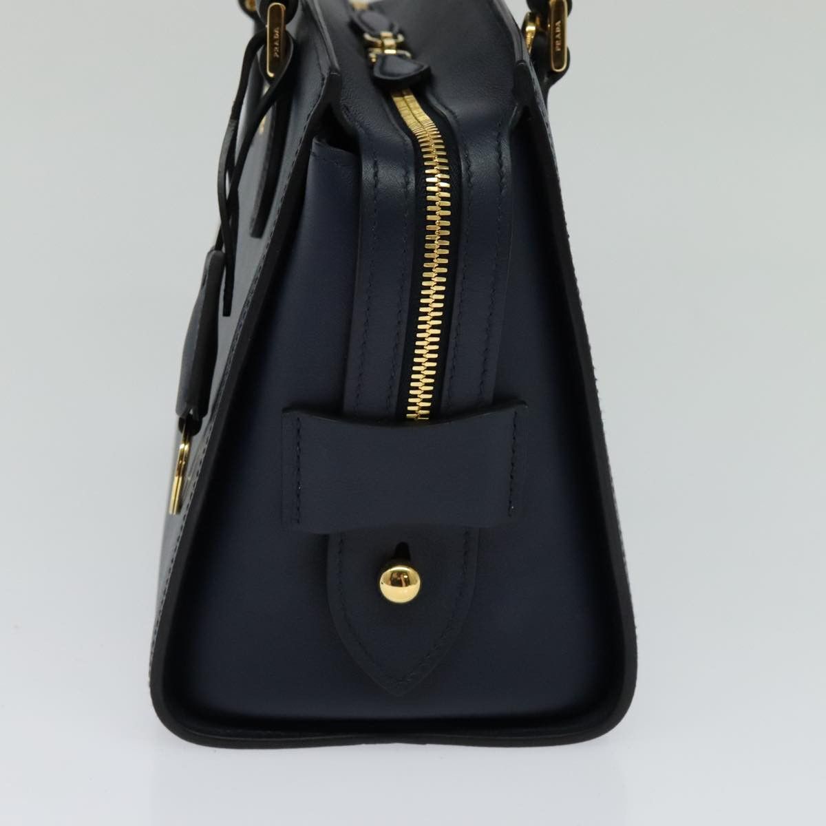Prada Saffiano Navy Leather Handbag (Pre-Owned) Size ONE SIZE - 5 Thumbnail